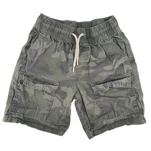 Cat & Jack Boys Camo Cargo Shorts Size S (6/7) Pull-On Drawstring Knee Length